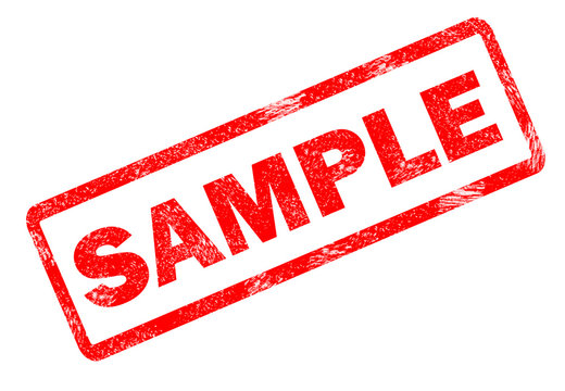 Red SAMPLE stamp
